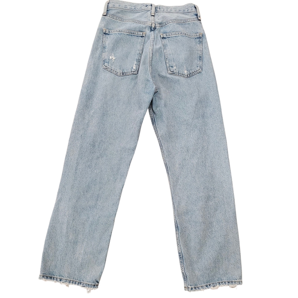 Agolde Light Blue Straight Leg Jeans - Picture 4 of 10